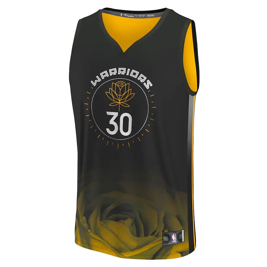 Men Golden State Warriors #30 Stephen Curry Fanatics Branded Black City Edition 2022-23 Fastbreak NBA Jersey